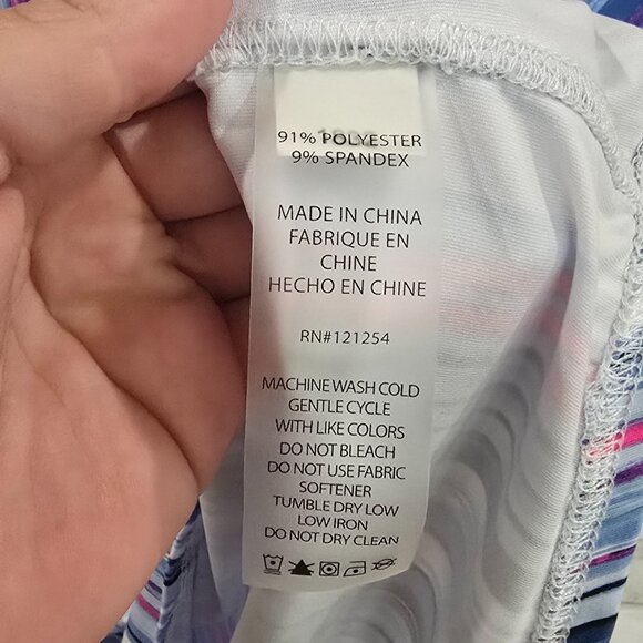 Jofit Golf Top Women Size Large V-neck Collared Athletic Polo Shirt Blue Pink - Picture 4 of 8